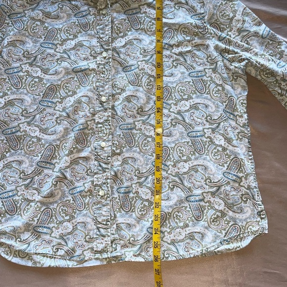 GAP Paisley Button Down, Roll-up Button Tab, Sleeve. 100% Cotton, Sz XXL - Picture 10 of 12